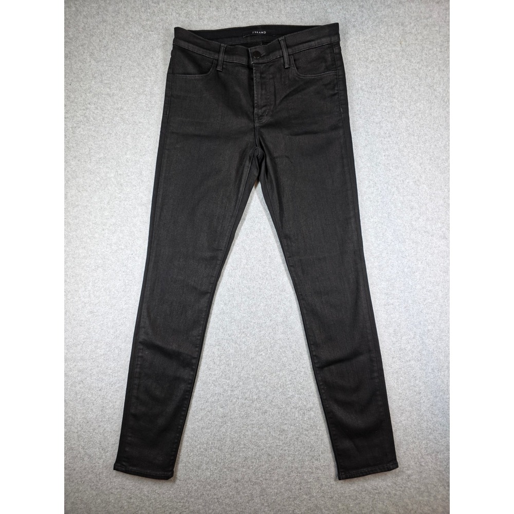 J Brand Mid Rise Super Skinny Jeans Fearless Black 620E420 Size 29